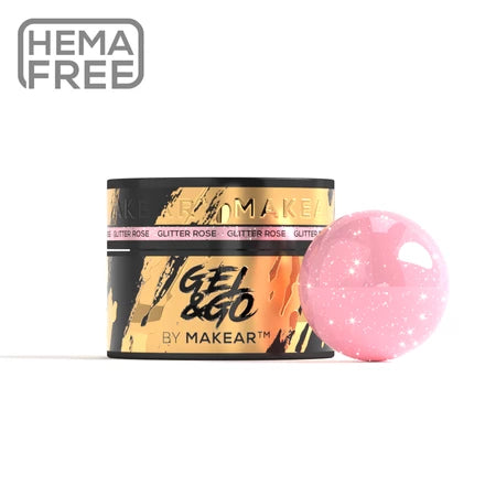 Gel Costruttore Gel&Go GG23 Glitter Rose by Makear